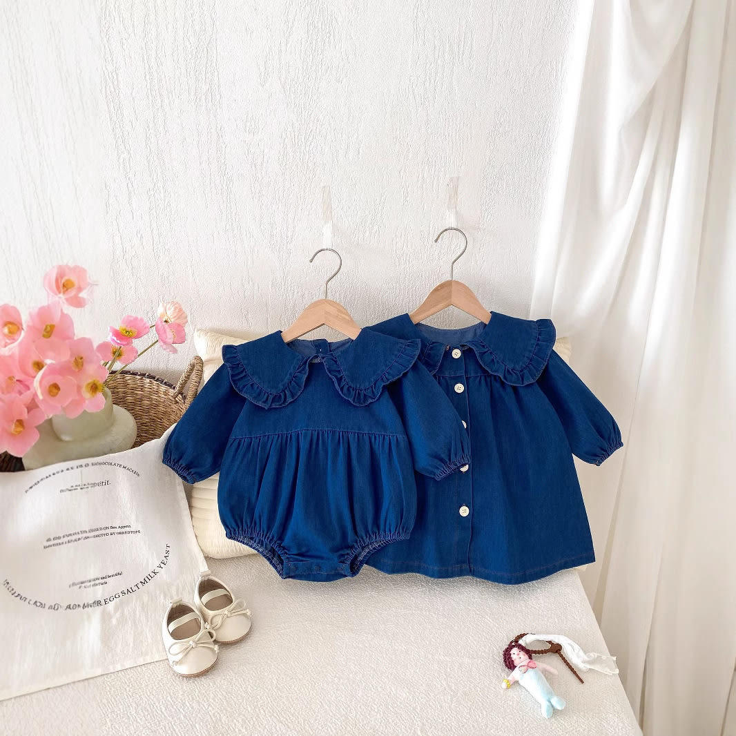 Baby Rompers Jumpsuit Lapel Two-piece Set view 2