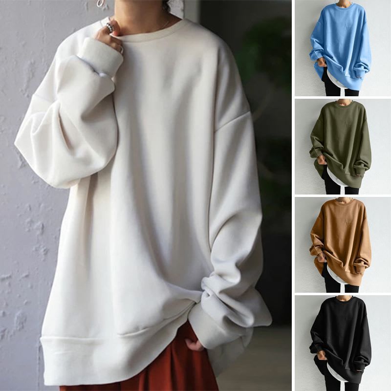 Women's Pullover Round Neck Loose Sweater view 9