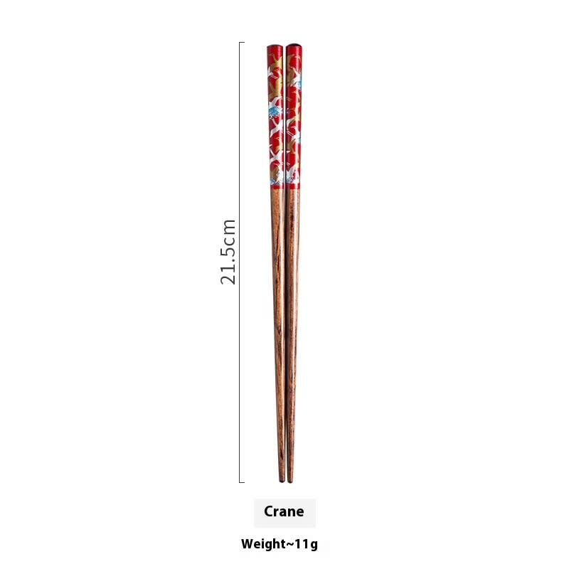 Household High-grade Non-slip Creative Lucky Cat Tableware Solid Wood Chopsticks view 5