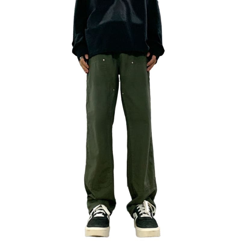 Double-knee Willow Logging Overalls Men's Loose Straight Casual Pants