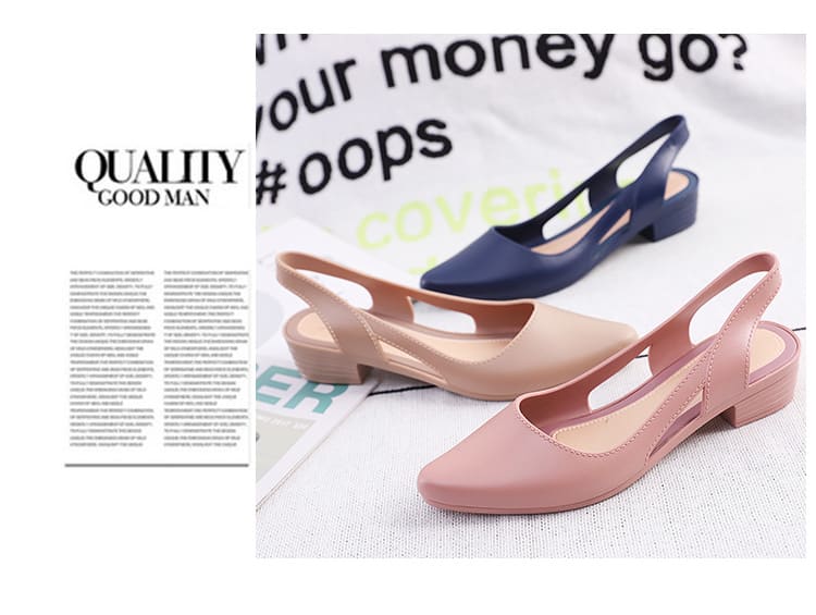 Fashion Casual Sandals Women's Low-cut Plastic Flat Sandals view 29