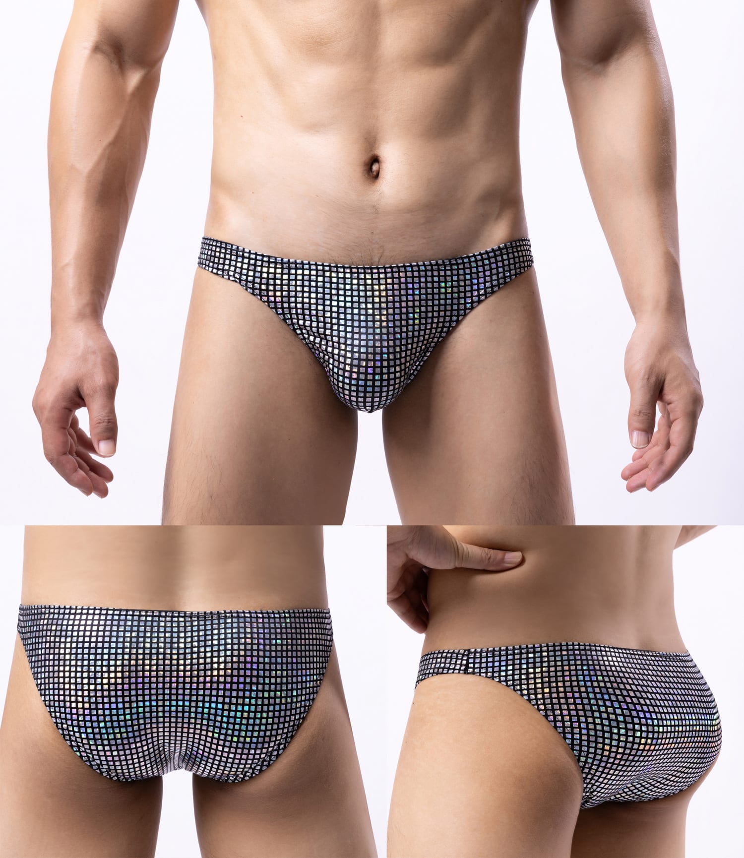Men's Mesh Breathable Waist Fashion Briefs view 3