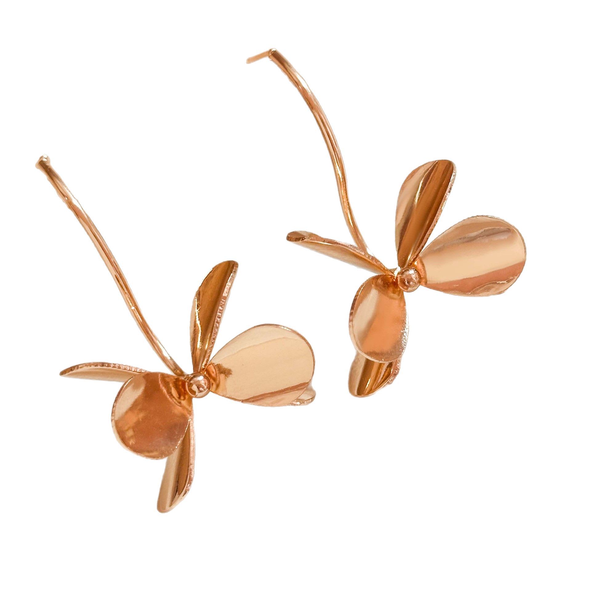 Leaf Earrings Exaggerated Metal Temperament Dragonfly view 2