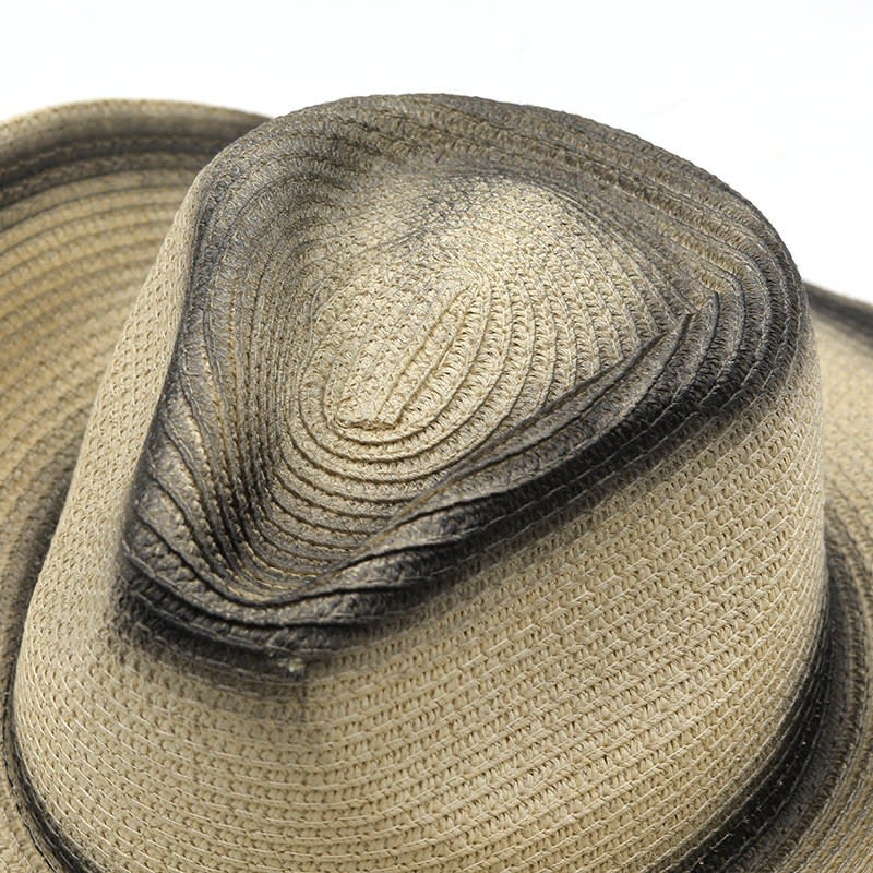 Denim Ethnic Style Straw Hat Men And Women Outdoor view 3