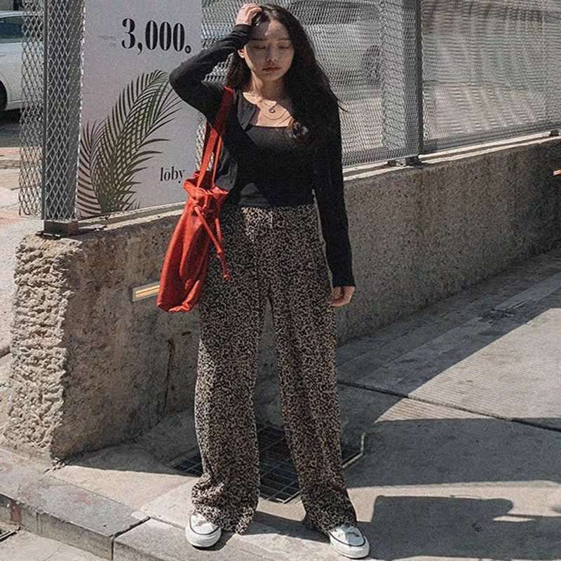 Summer Chiffon Leopard Print Loose Plus Size Casual Wide-leg Pants view 6