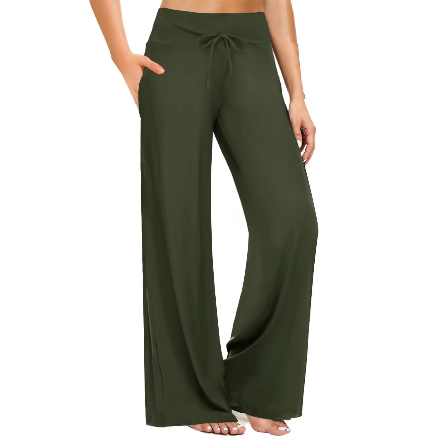 Women's Pajama Printed Wide-leg Pants High Waist view 7