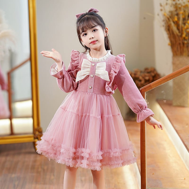 Sweet And Minimalist Mesh Princess Dress For Girls view 2