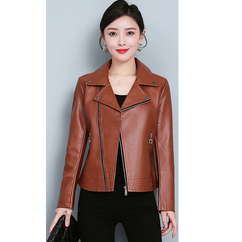 Leather Jacket Versatile Short Coat view 5