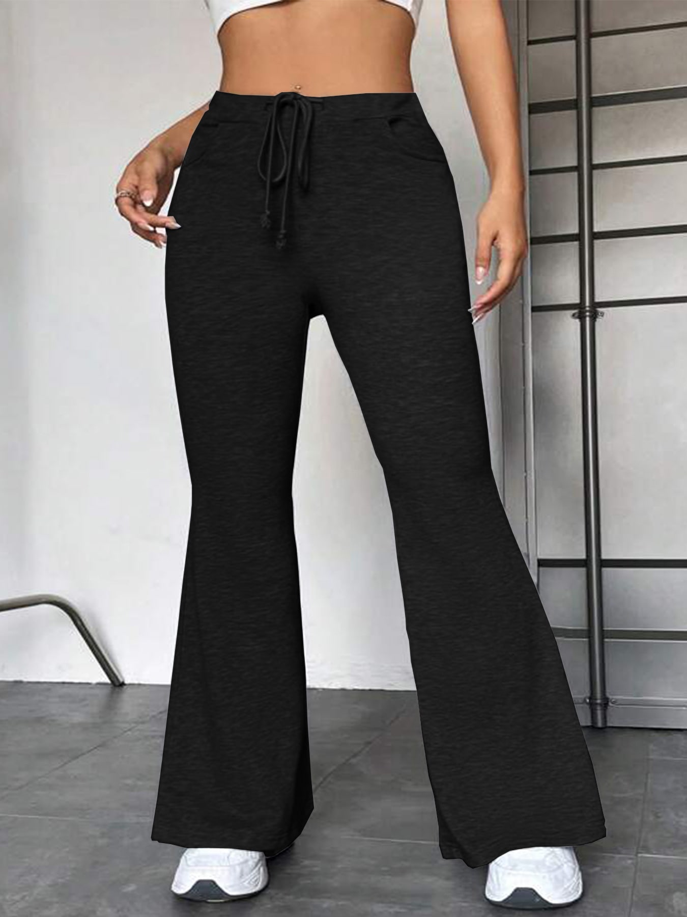 European And American Stitching Yoga Exercise Pants Outdoor Casual Flared Pants view 6