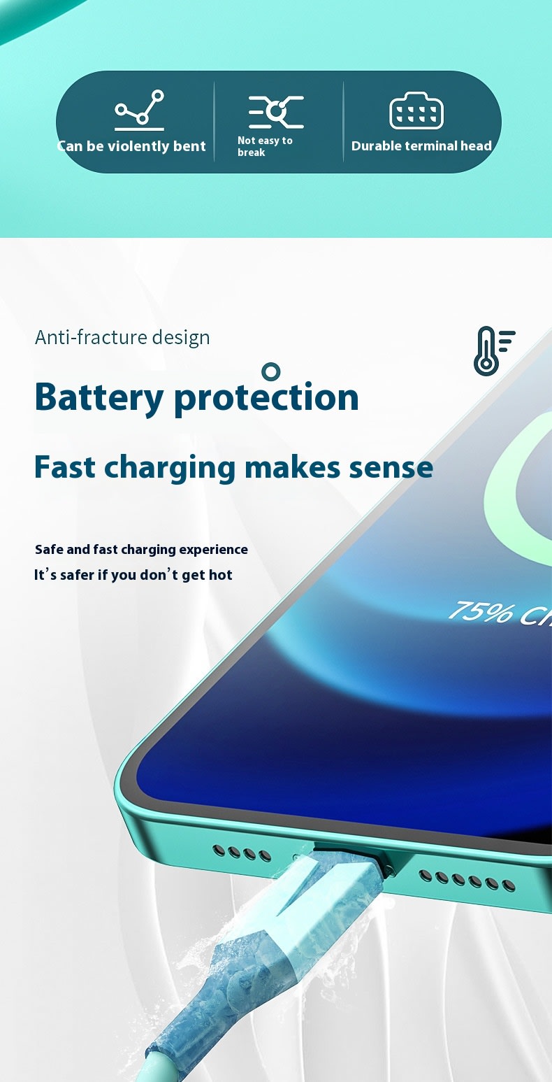 Liquid Flexible Glue With Light Mobile Phone Charging Fast Charge Data Cable view 4