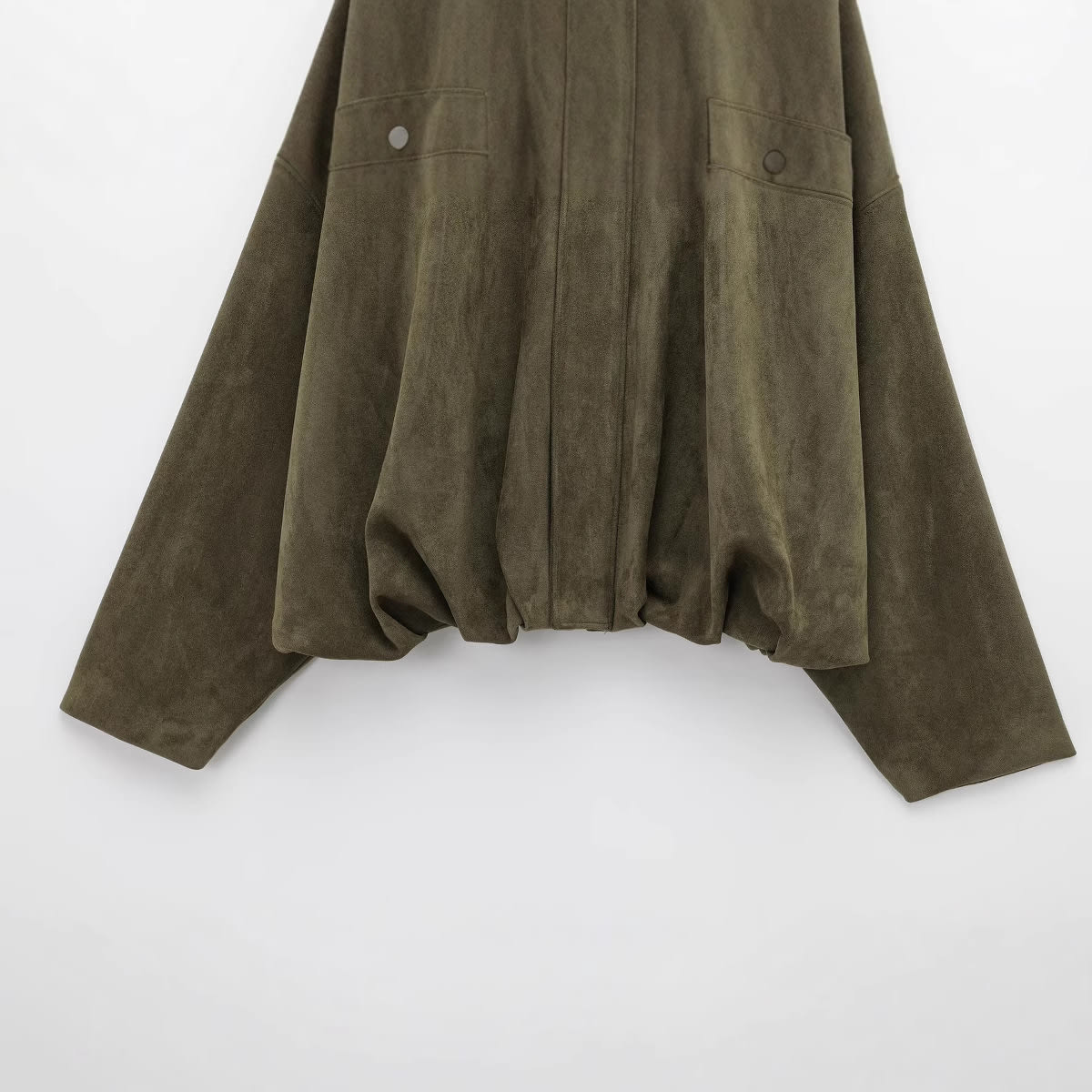Faux Suede Texture Pilot Jacket - Men's Casual Zip Up Coat with Soft Touch Finish for Daily Wear view 2