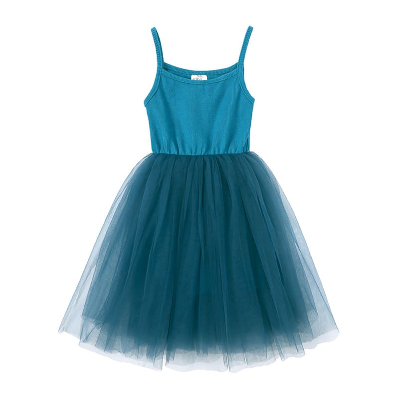 Girls' Rib Mesh Camisole Dress view 14