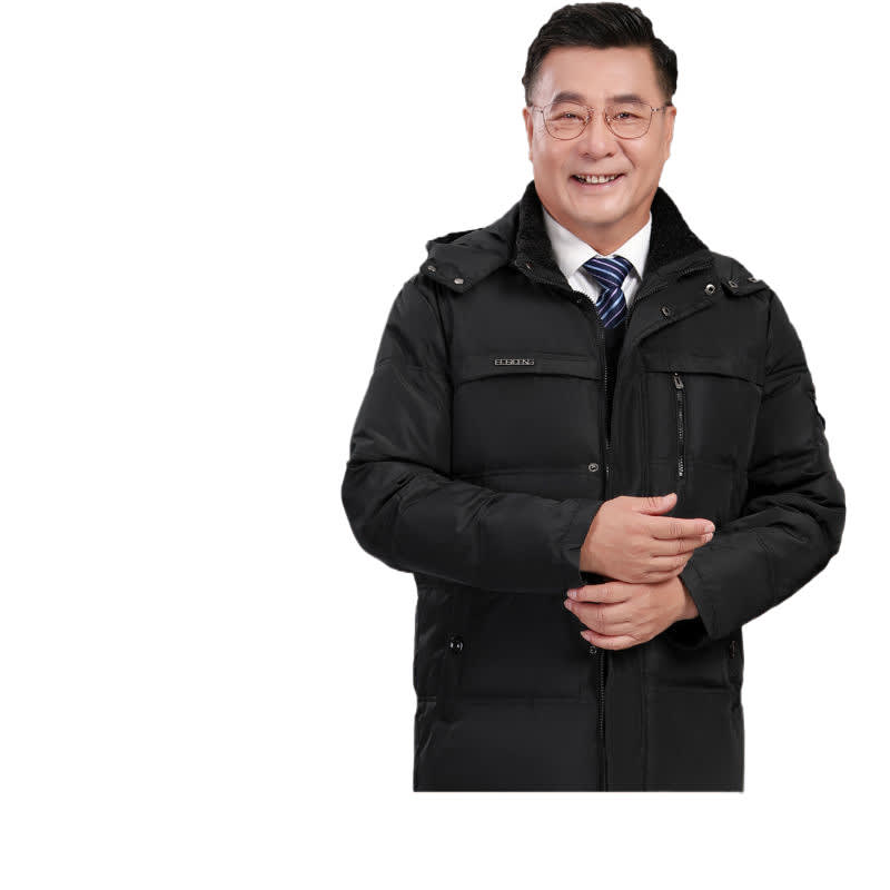 Winter Middle-aged And Elderly Down Jacket Men's Short Thickened view 4