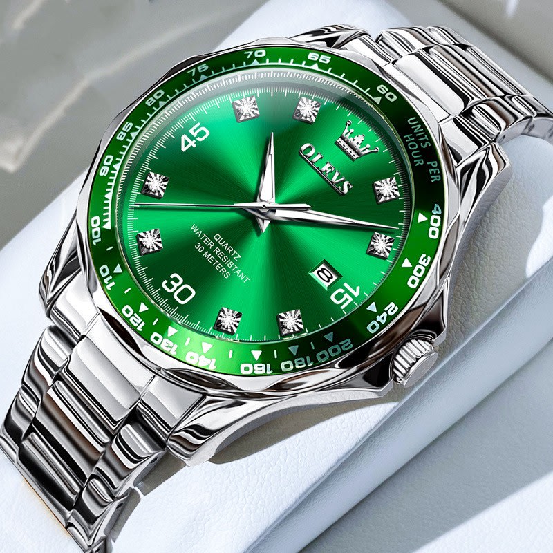 Green Submariner Quartz Watch Luminous Men's Watch view 16