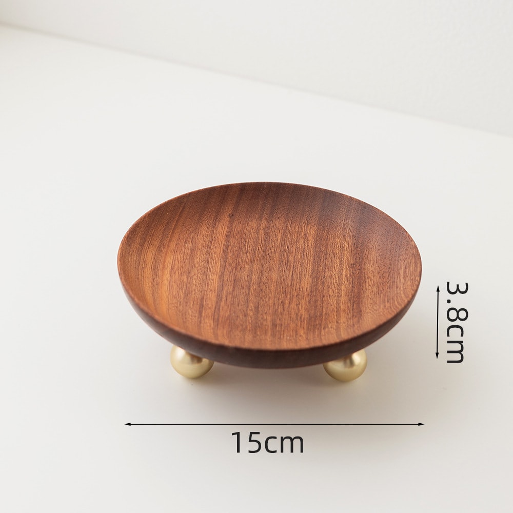 Solid Wood Ebony Jewelry Goblet Tray Beads view 4