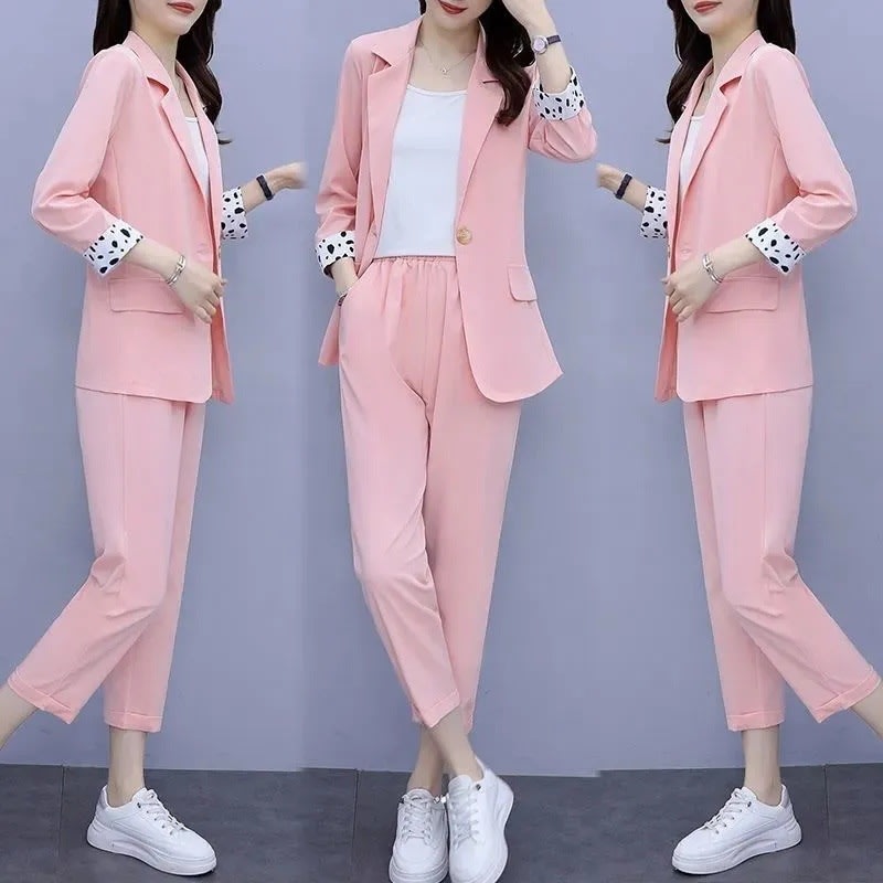 Flab Hiding Loose Temperament Slimming Coat Two-piece Set view 4