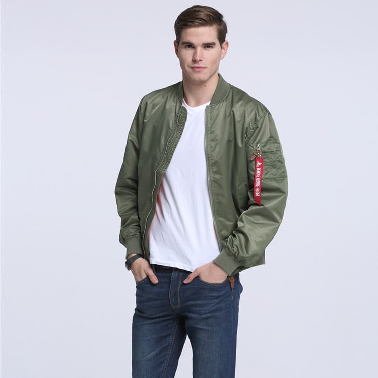 Men's Sports Casual Stand Collar Air Force MA1 Pilot Jacket Men's Baseball Jersey view 27