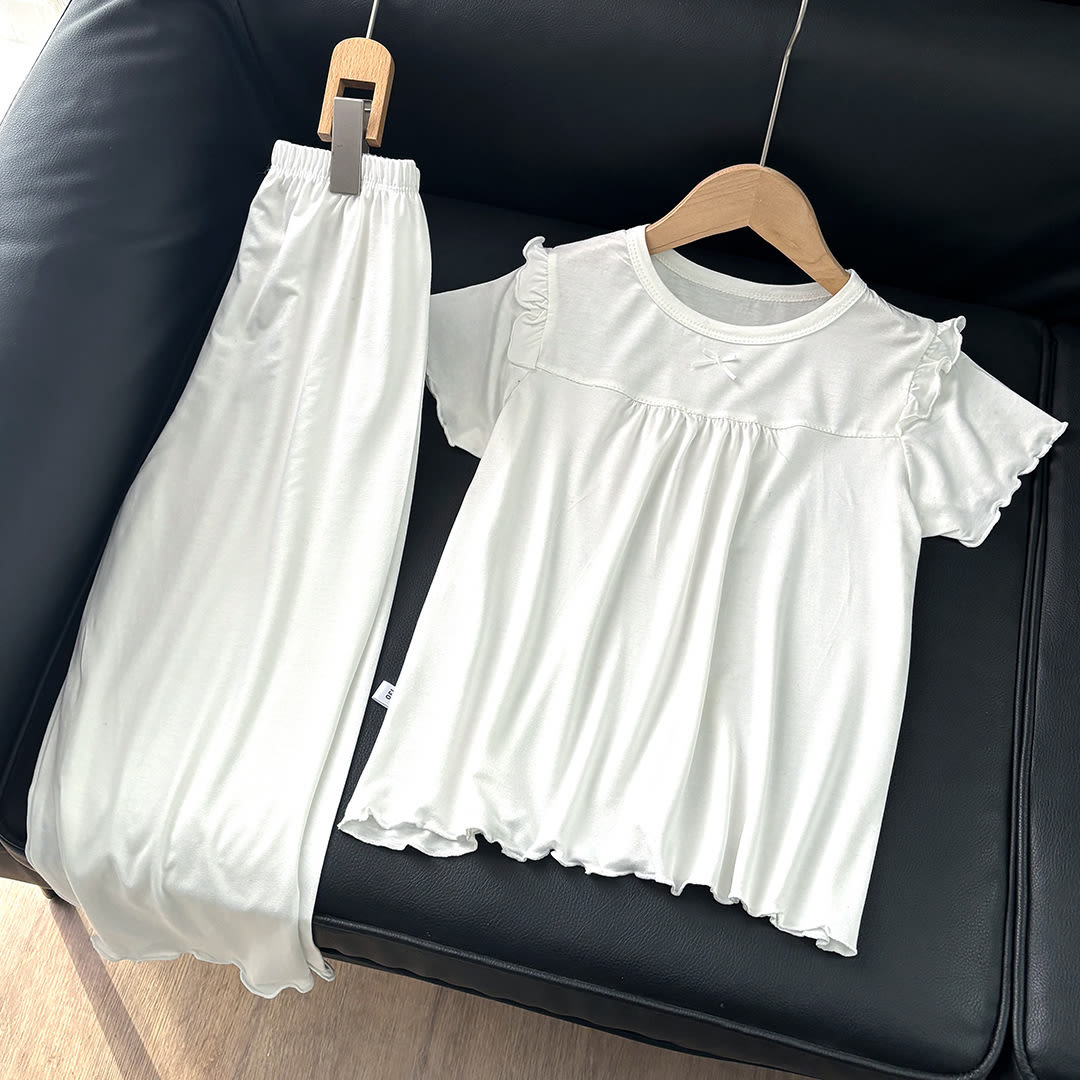 Girls' Short Sleeve Pajamas Homewear Suit view 5