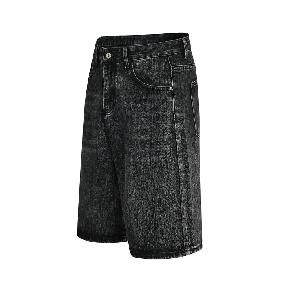 Retro Washing Water Denim Shorts Men view 10