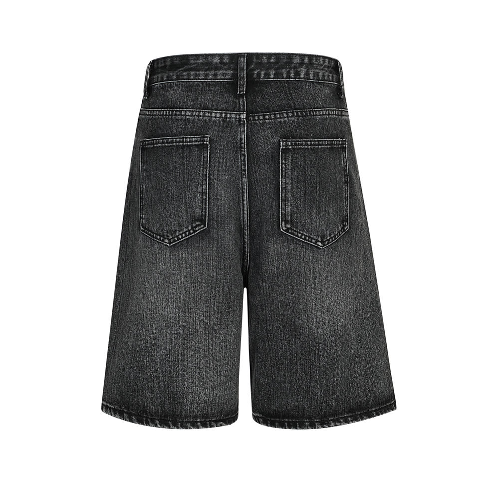 Retro Washing Water Denim Shorts Men view 11