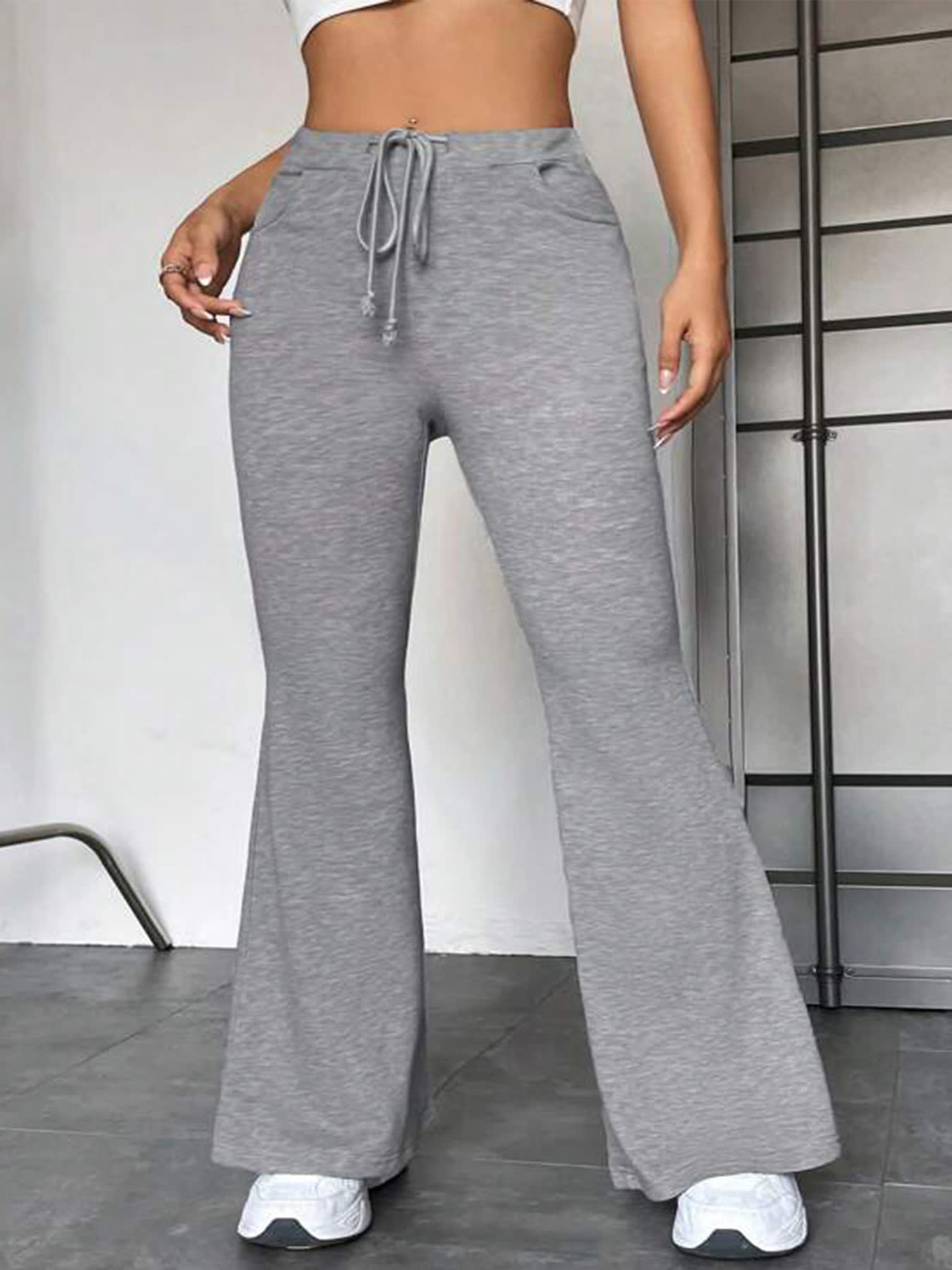 European And American Stitching Yoga Exercise Pants Outdoor Casual Flared Pants view 4