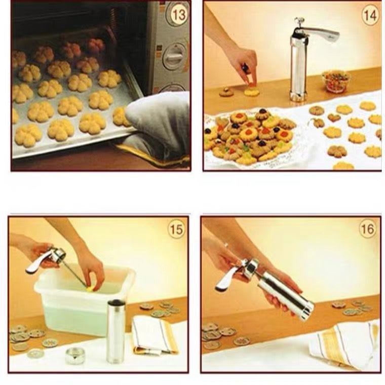 Cookie Press Gun And Icing Set Alloy Churro Maker Cookie Maker With 10 Discs 20 Discs 4 Pastry Tip Biscuit Mold Kitchen Accessories view 21