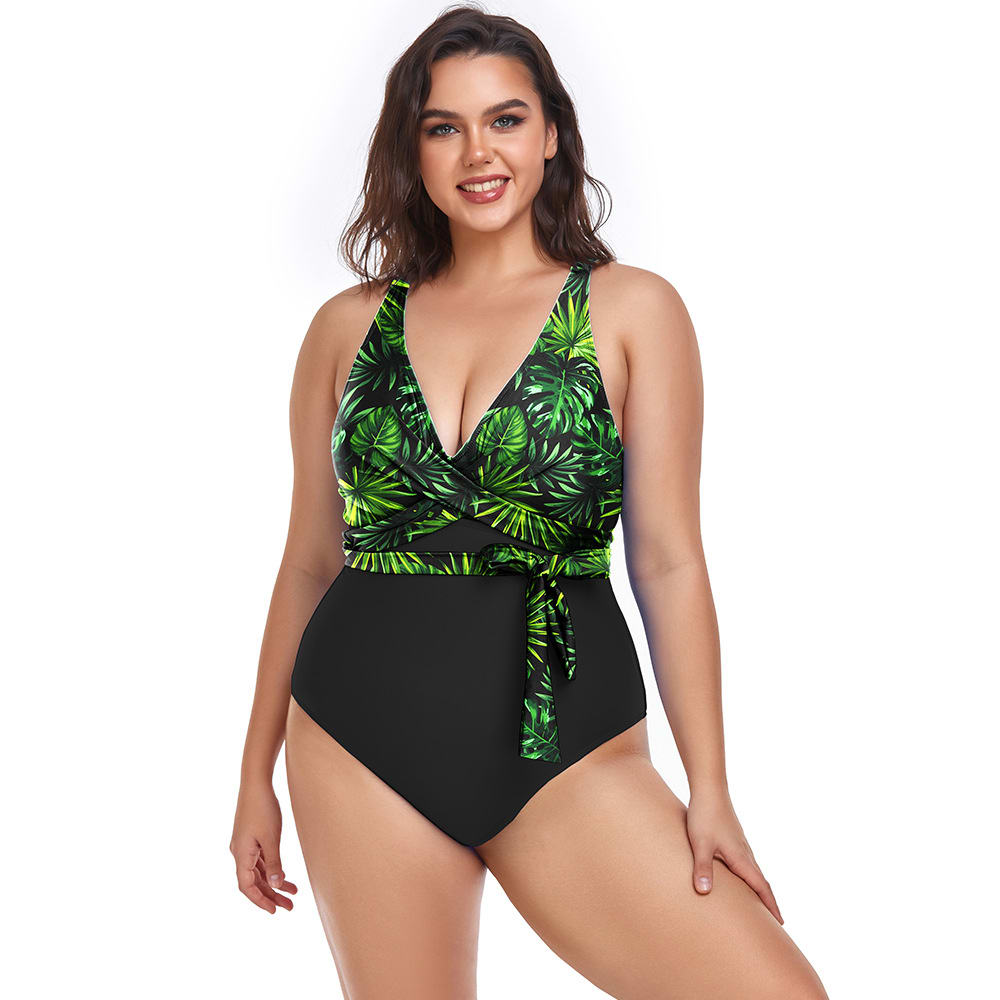 Women's Simple Casual Printed Sports One-piece Swimsuit view 2