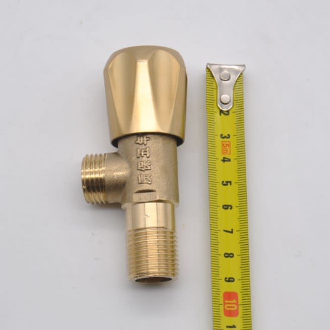 Household Minimalist Intrinsic Color Of Copper Angle Valve view 2