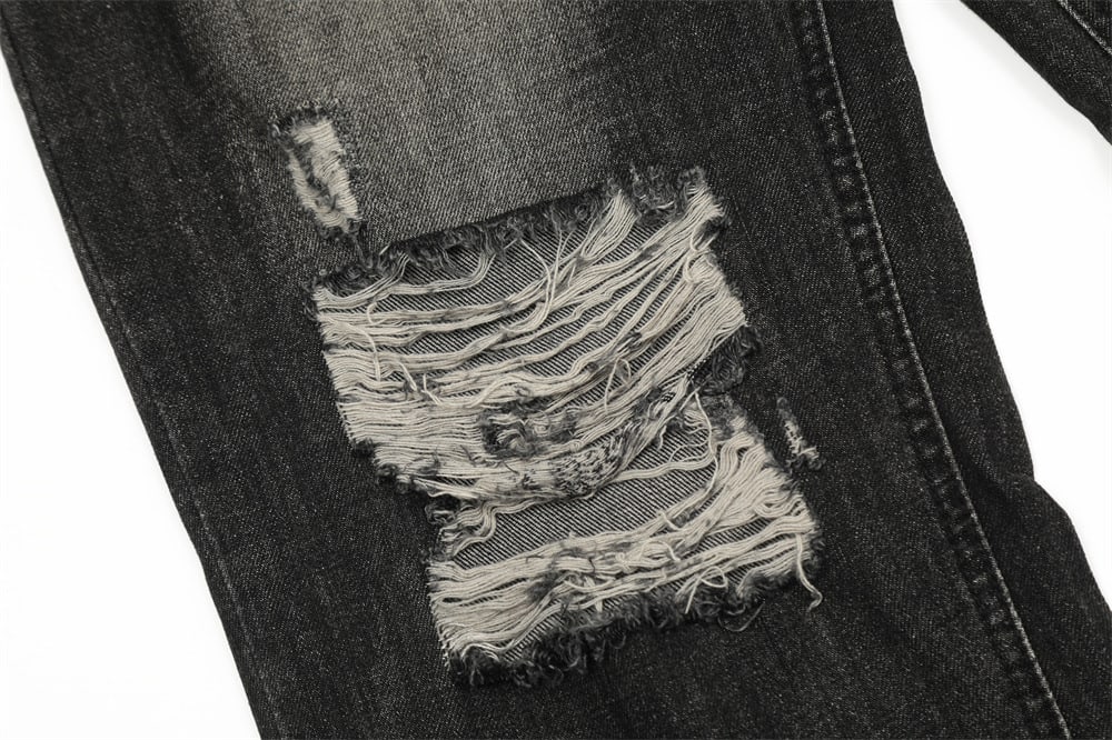 Heavy Industry Ripped Distressed Beggar Jeans view 11