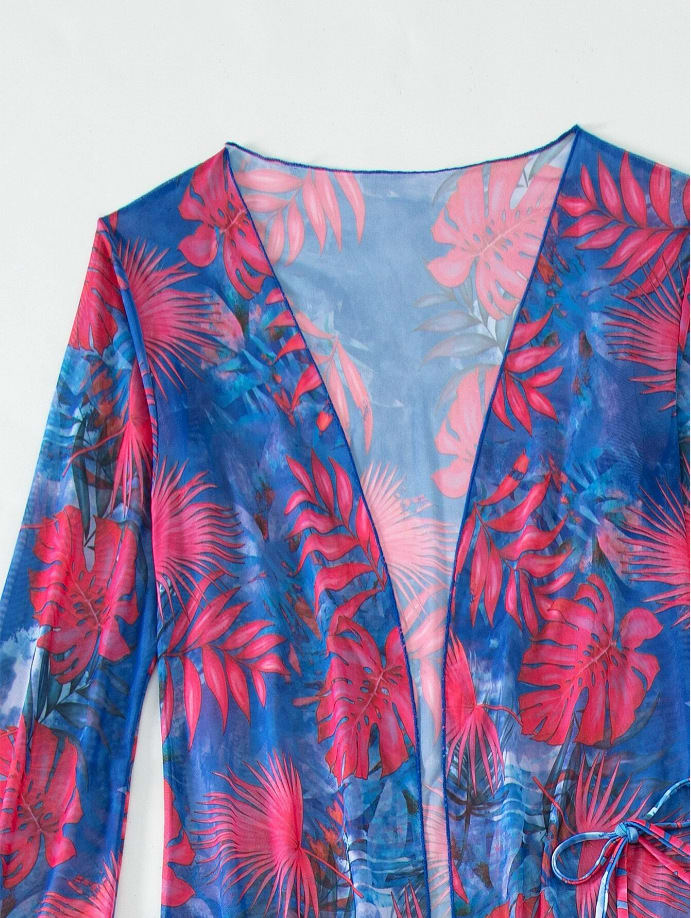 Split Long Sleeve Ins Blouse Banded Bikini view 33