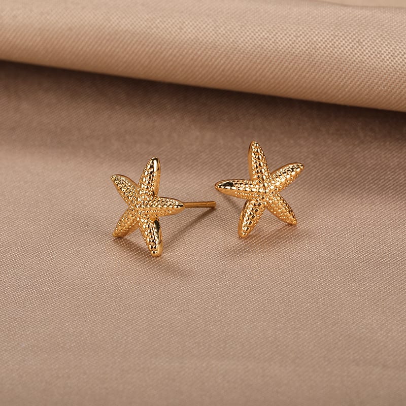 New Starfish Stud Earrings Women's All-matching Graceful view 4