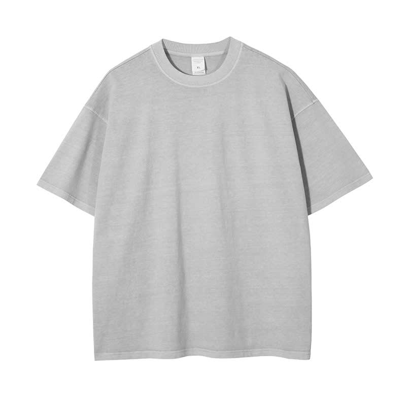 Washed And Worn Dyed Bright White Short Sleeve T-shirt view 13