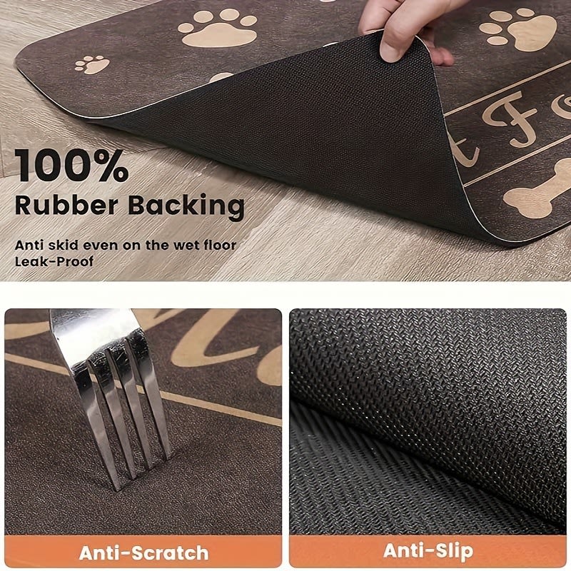 Simple Diatom Ooze Pet Absorbent Non-slip Placemat view 6