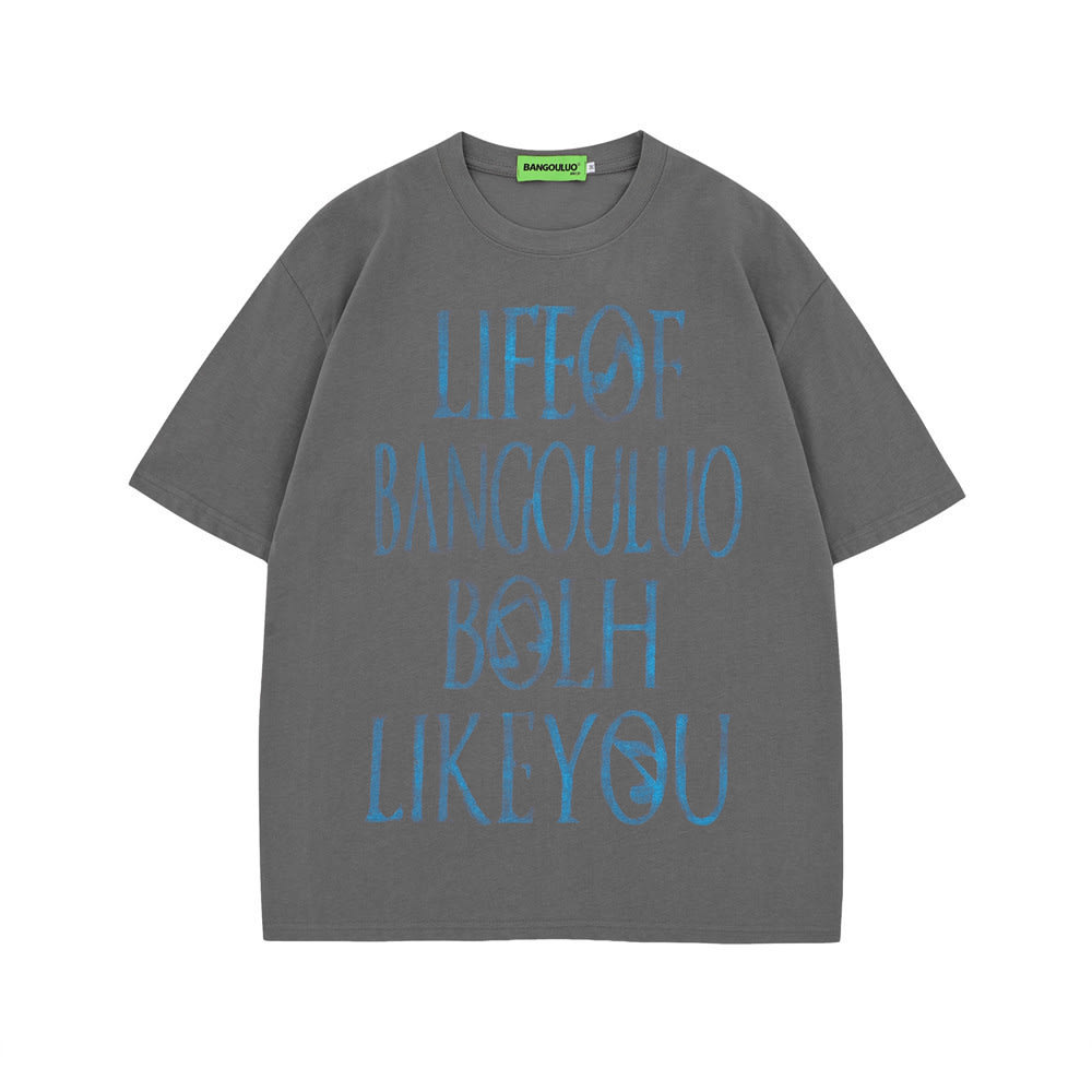 Fashion Letter Print Short-sleeve T-shirt Men view 19
