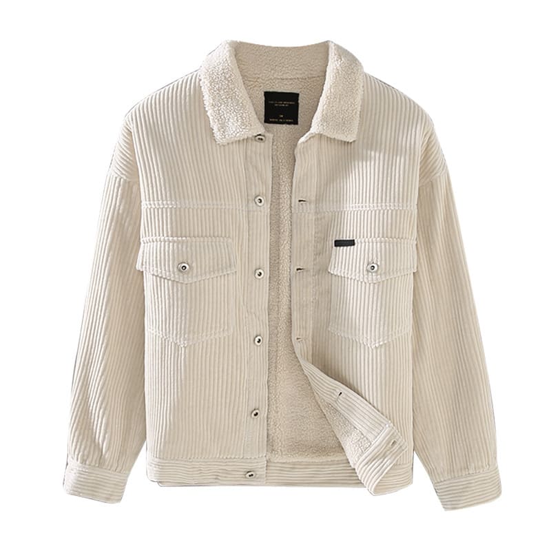 Winter New Japanese Style Corduroy Plus Sheep Chilli Velvet Jacket Casual Men's Coat view 8