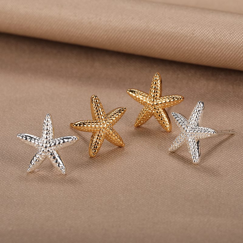 New Starfish Stud Earrings Women's All-matching Graceful view 24