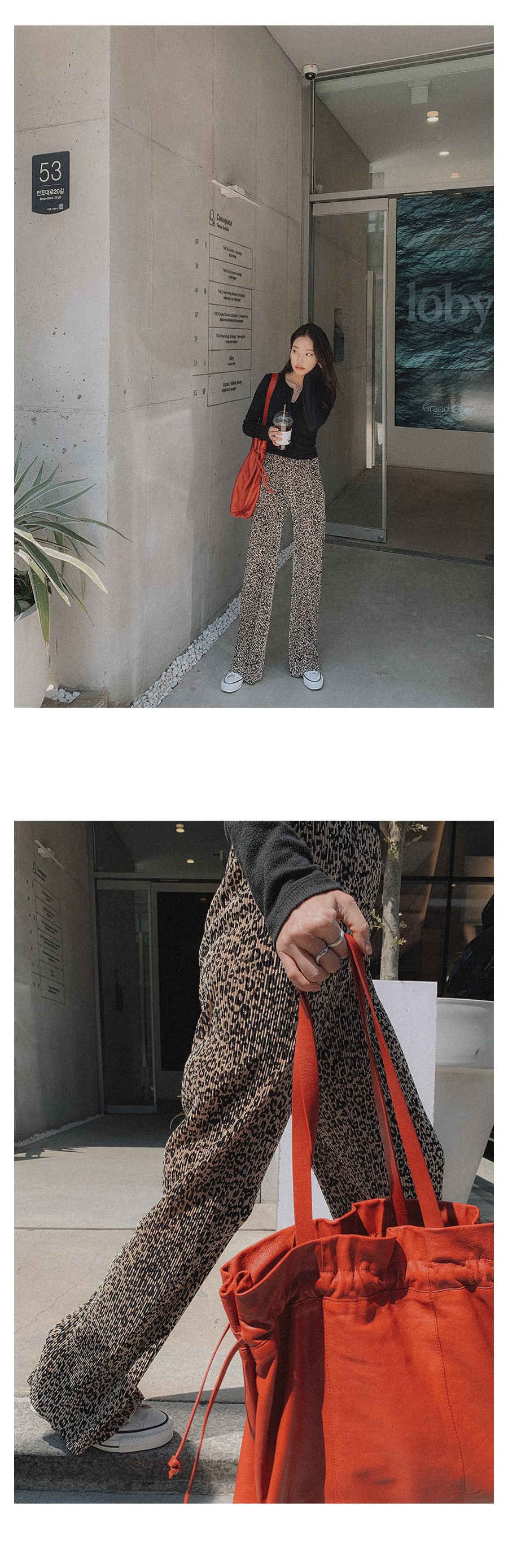 Summer Chiffon Leopard Print Loose Plus Size Casual Wide-leg Pants view 5