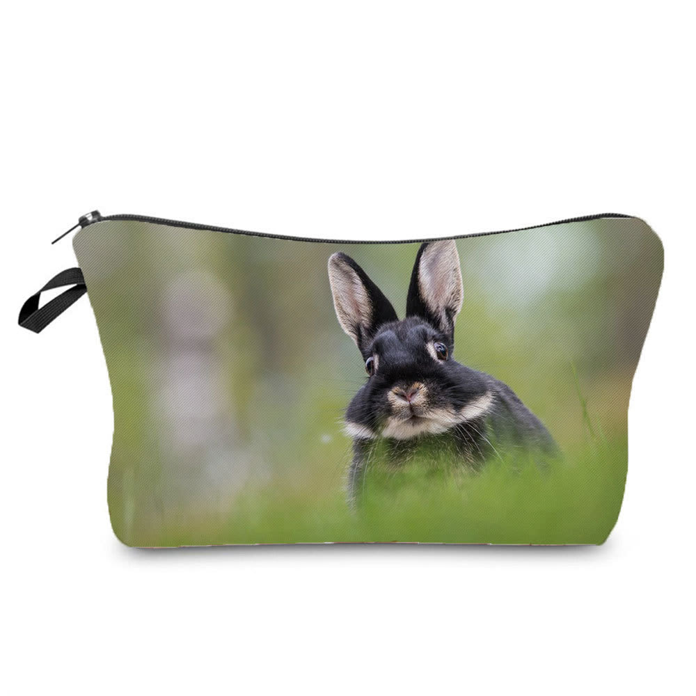 Portable Compact Zipper Makeup Animal Print Washing And Makeup Bag view 5