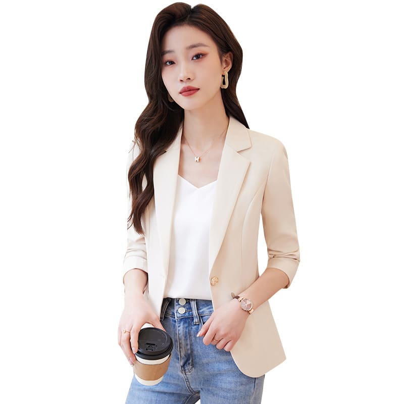 Temperament Office Wear Sense Fashion Slim-fitting Suit Top view 9