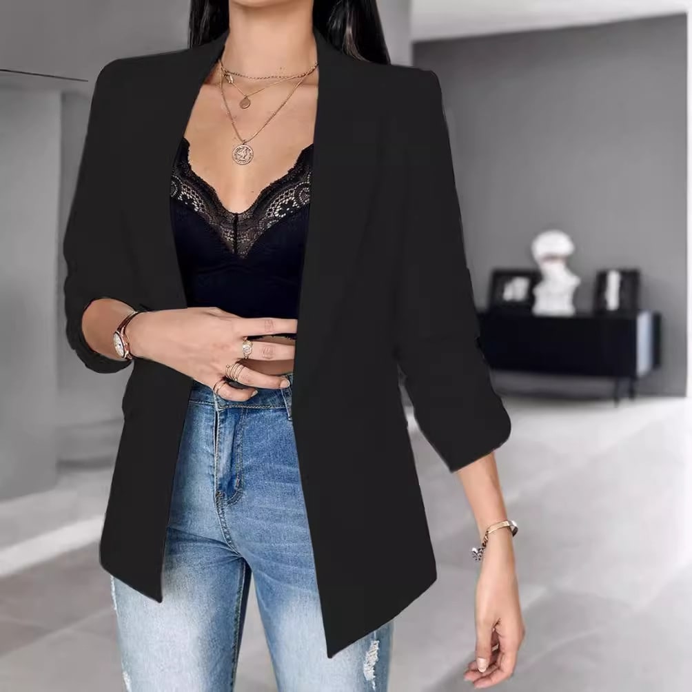Long Sleeve Cardigan Suit Coat For Women view 9