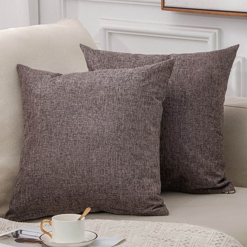 Solid Color Linen Sofa Cotton And Linen Pillow view 18