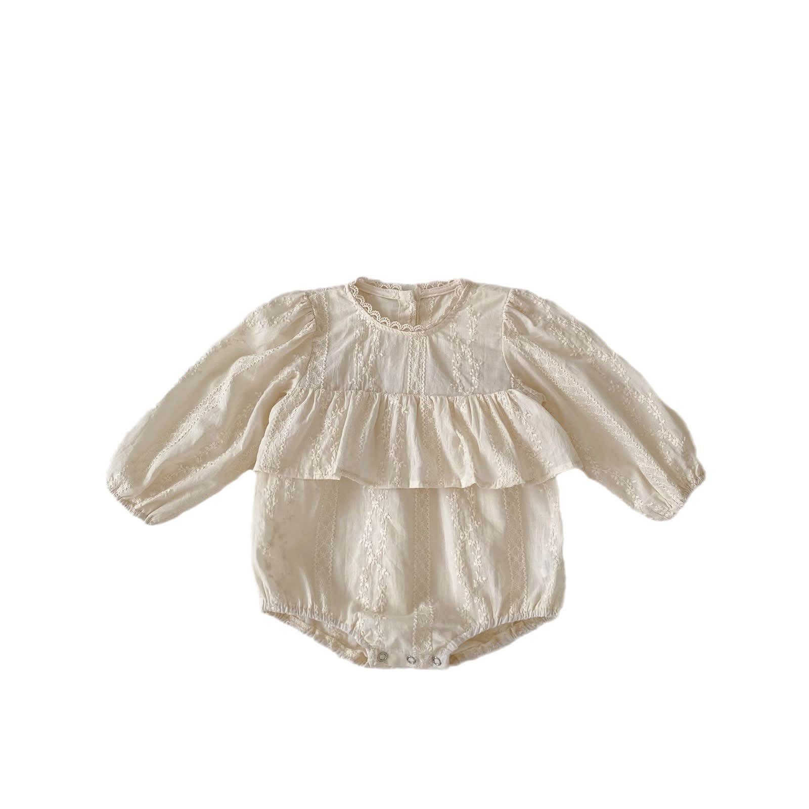 New Lady Puff Sleeve Small Skirt Design Sense Long Cuff Jumpsuit Baby Girl view 3
