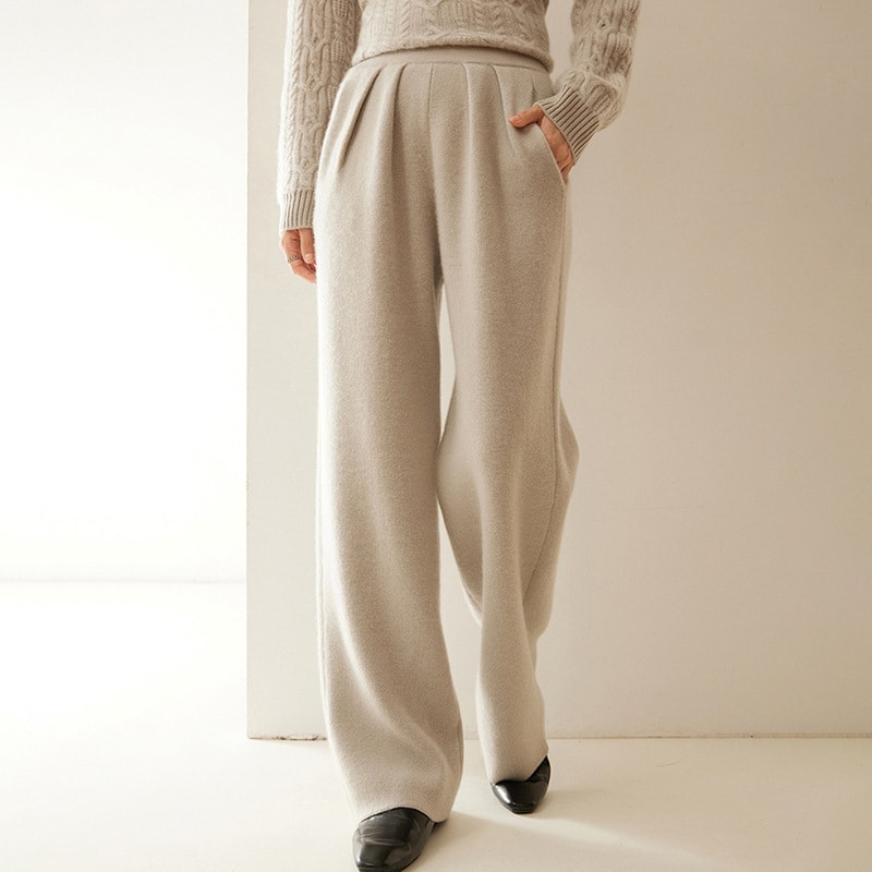Autumn And Winter Cashmere Women's Wide-leg Pants view 10