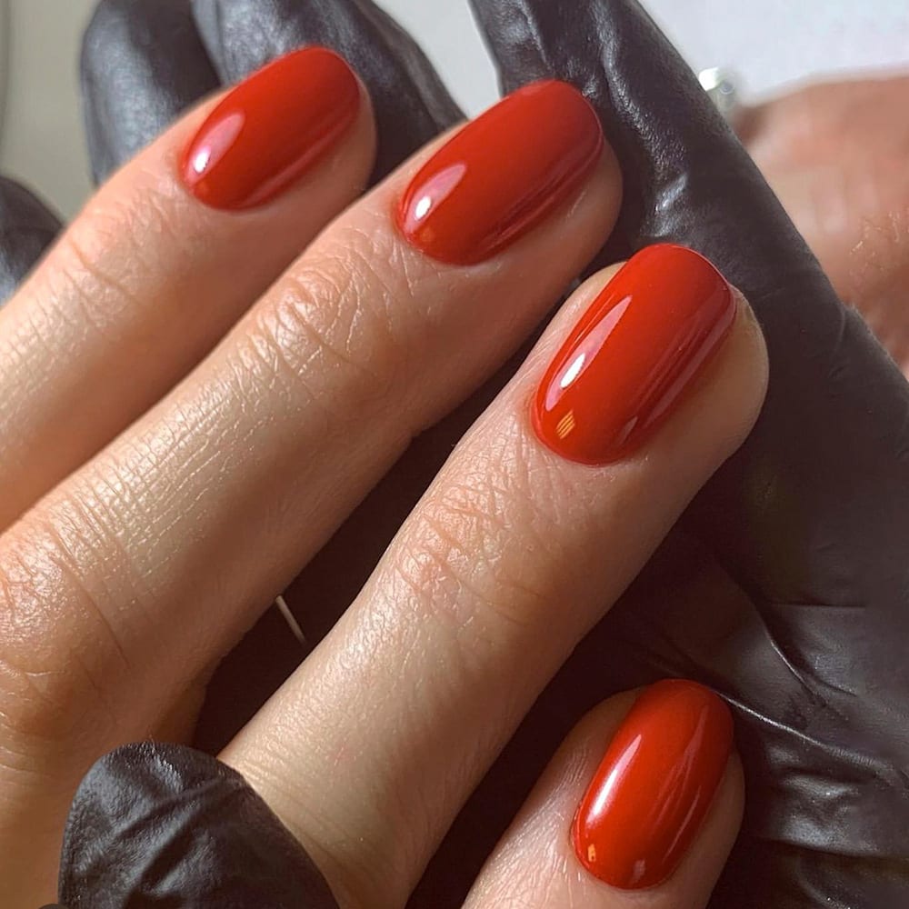 Classic Solid Color Fake Nails Color Short Square view 6