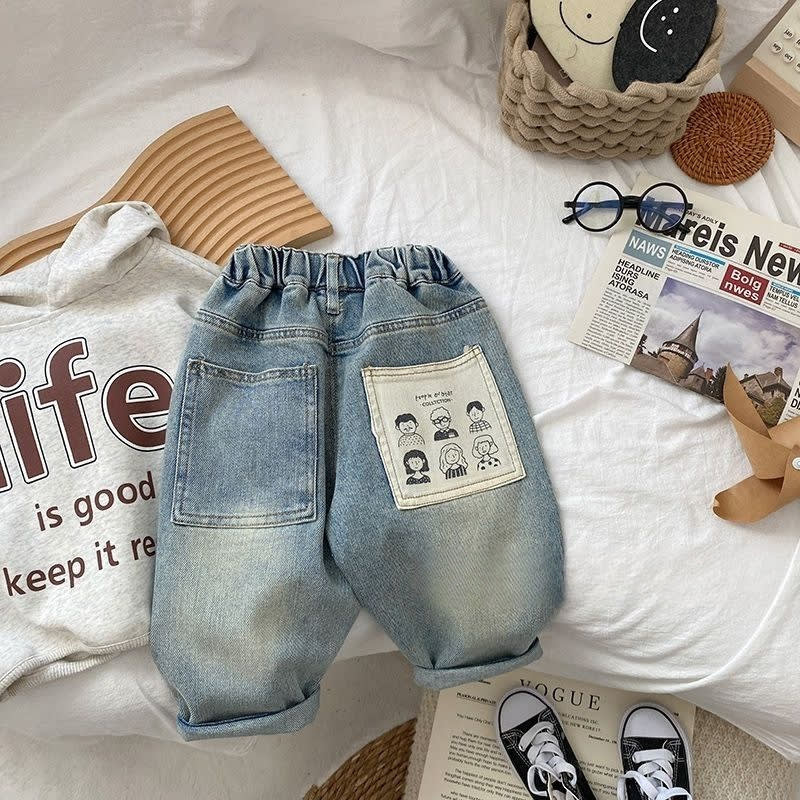 Fashion Personalized Children's Casual Jeans Printing view 5