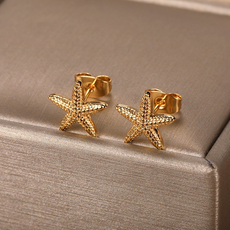 New Starfish Stud Earrings Women's All-matching Graceful view 6