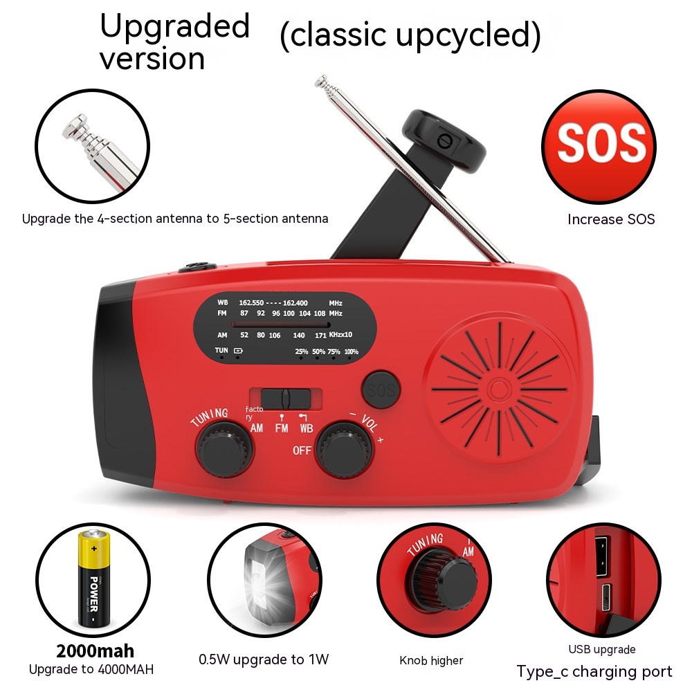Multi Functional Solar Powered Portable Emergency Radio view 14