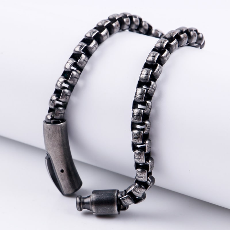 Titanium Steel Men's Stainless Steel Pearl Bracelet view 13