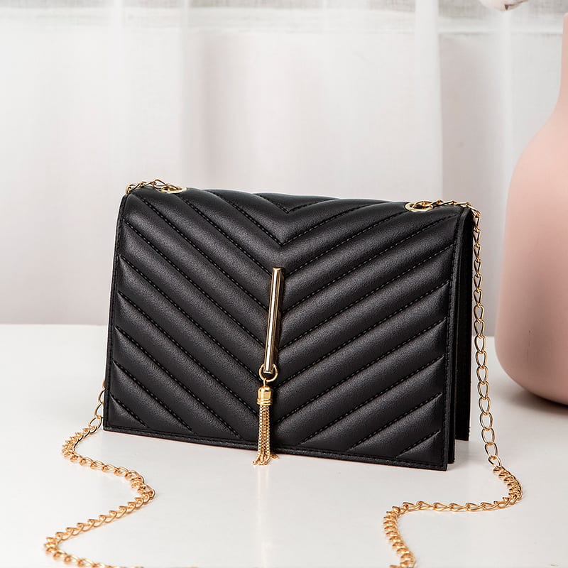 Women's Crossbody Small Square Bag V Pattern Plaid Pillow Bag view 6