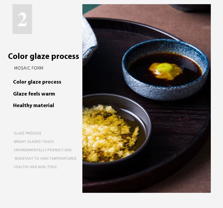 Creative Circular Japanese Seasoning Dish For Household Use view 10